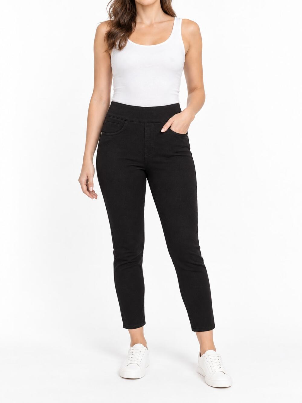 SPANX Perfect Pant Ankle 4-Pocket Ponte Pants XS/P Petite Black Tummy Control